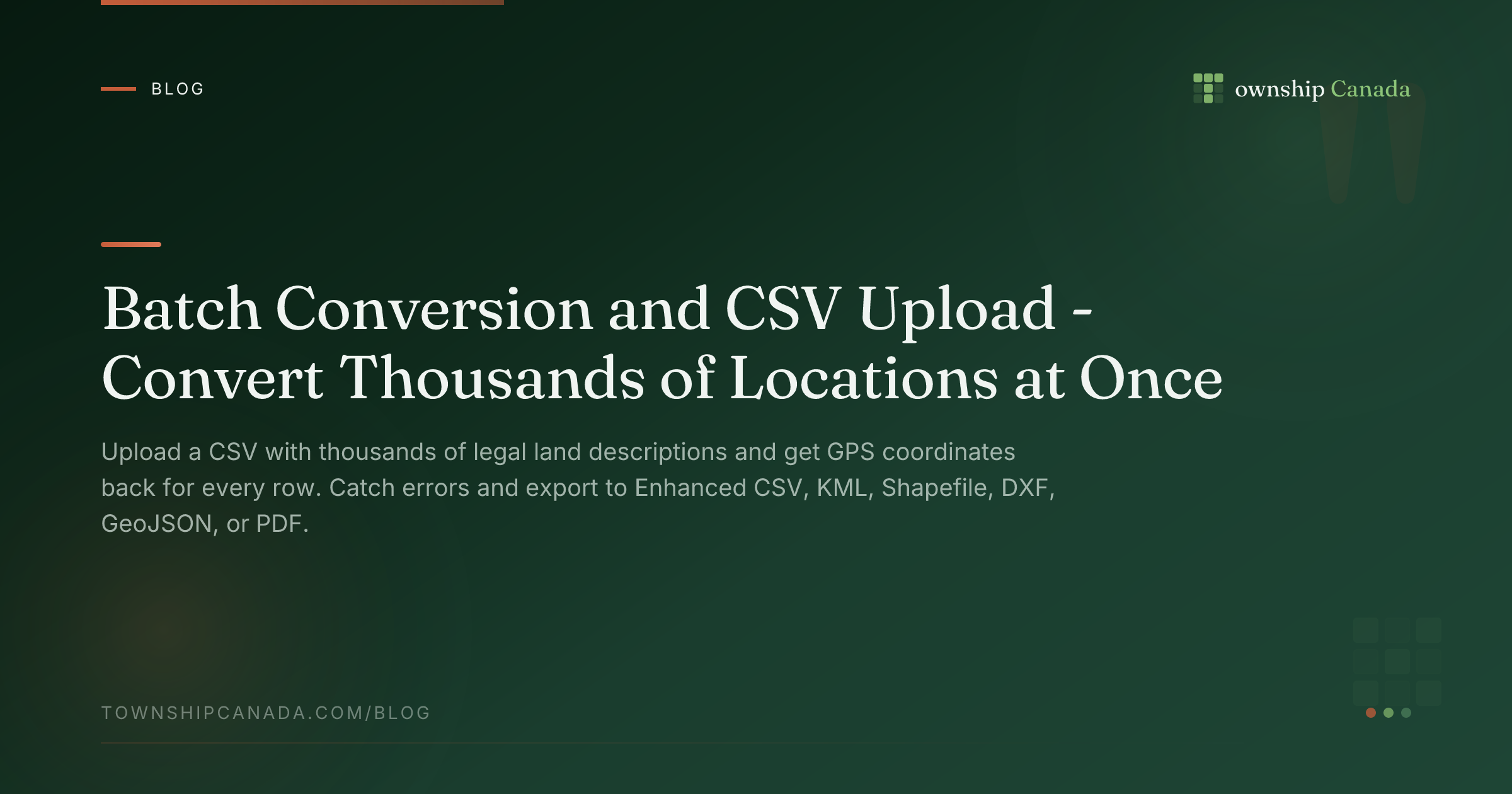 Batch Conversion and CSV Upload - Convert Thousands of Locations at ...