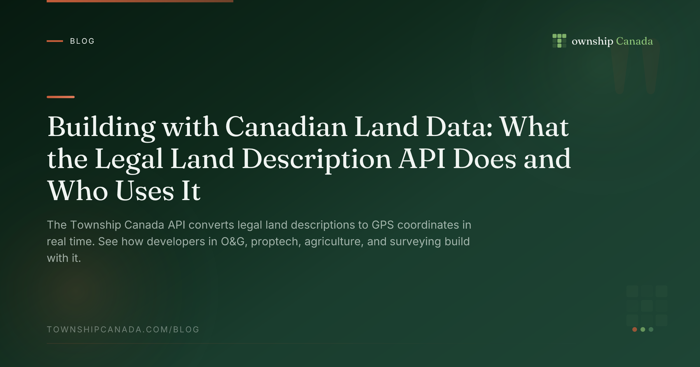 Api Land Building with Canadian Land Data: What the Legal Land Description API ...