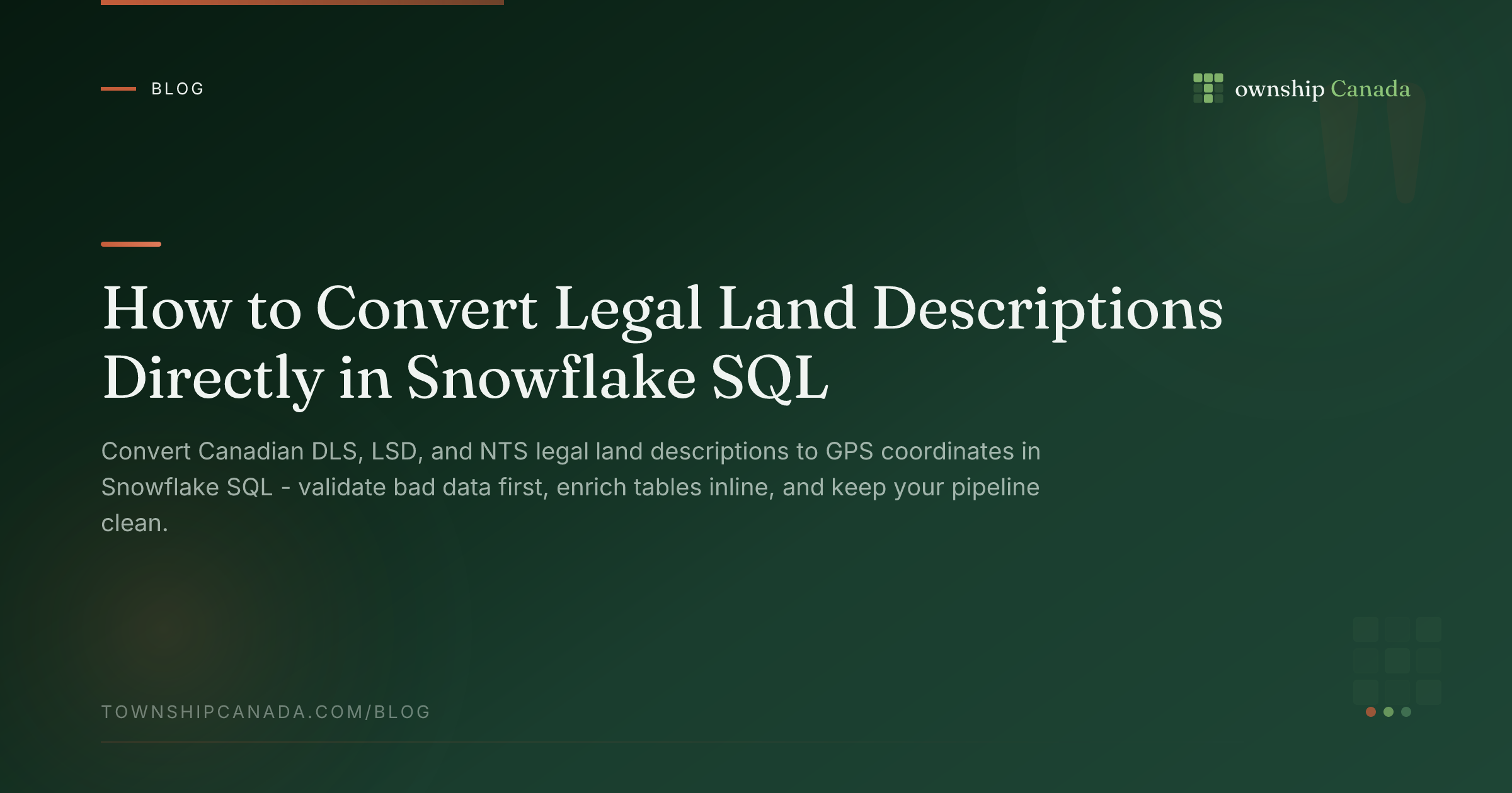How to Convert Legal Land Descriptions Directly in Snowflake SQL ...