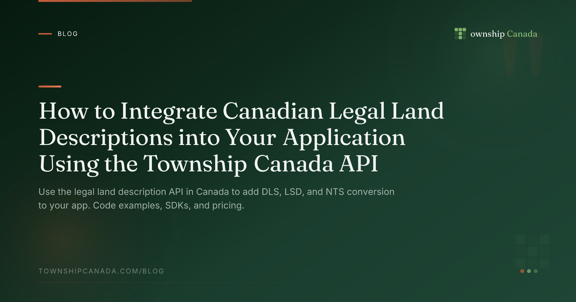 How to Integrate Canadian Legal Land Descriptions into Your Application ...