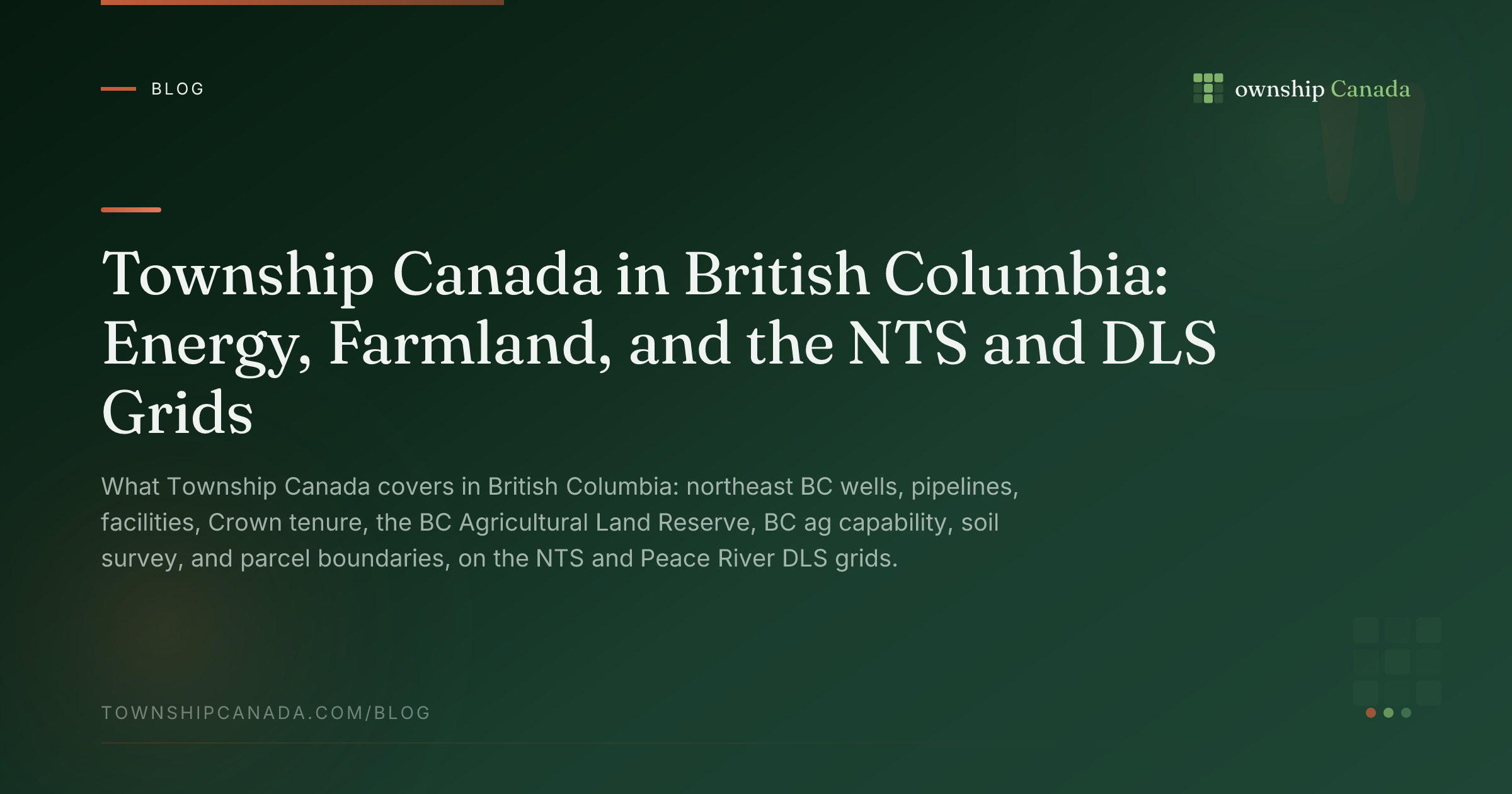 Township Canada in British Columbia: Energy, Farmland, and the NTS and ...