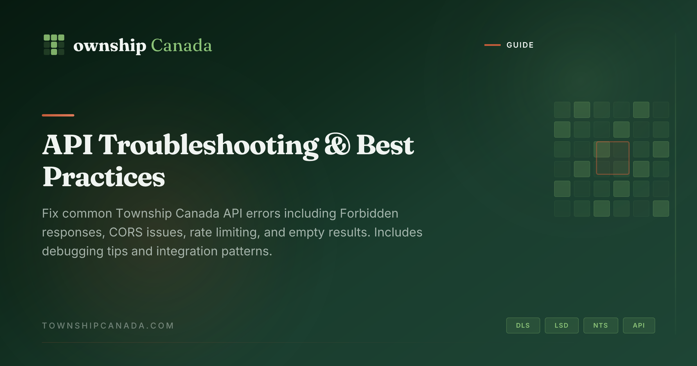 API Troubleshooting & Best Practices | Township Canada