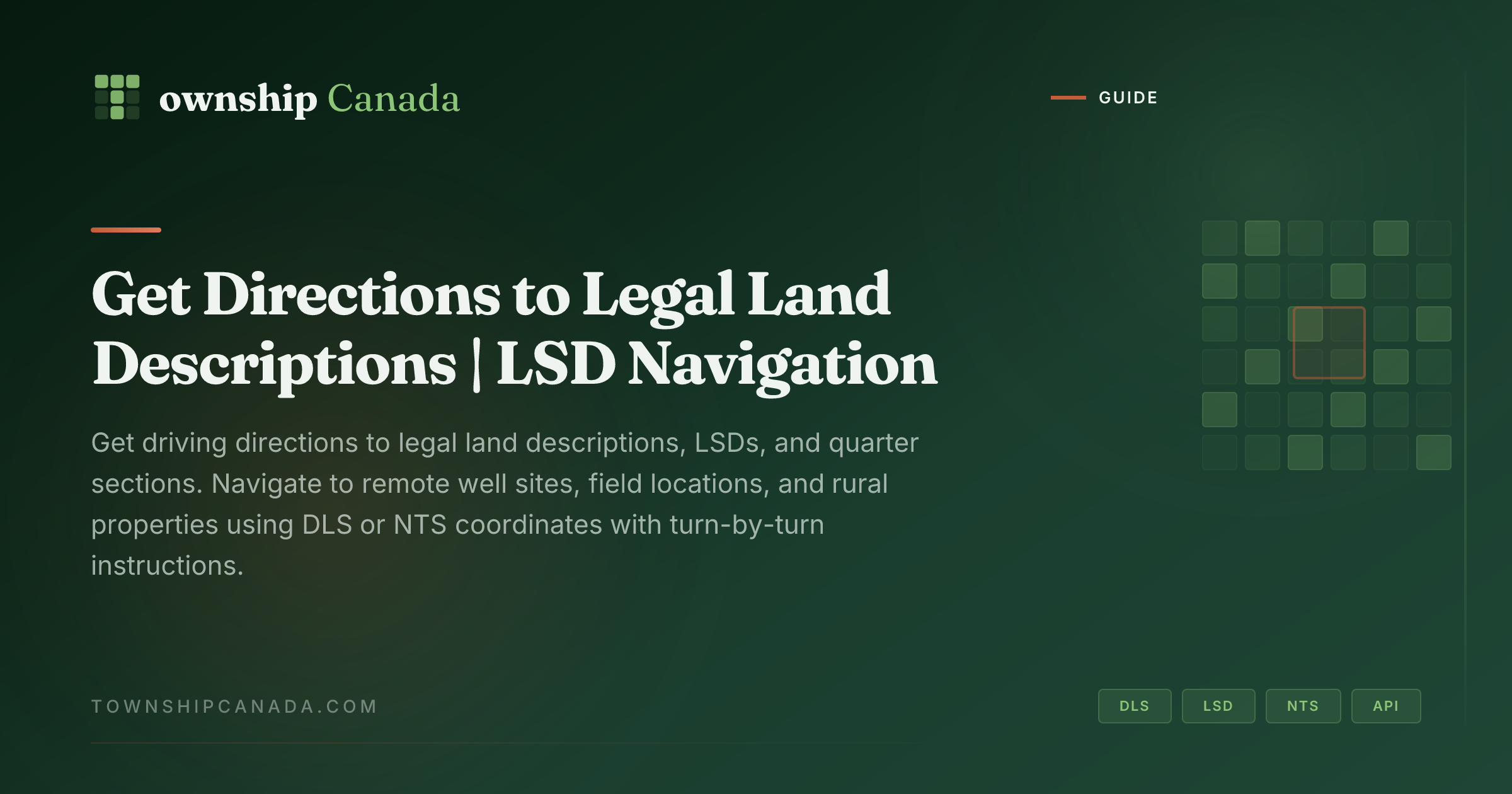 Get Directions to Legal Land Descriptions | LSD Navigation | Township ...