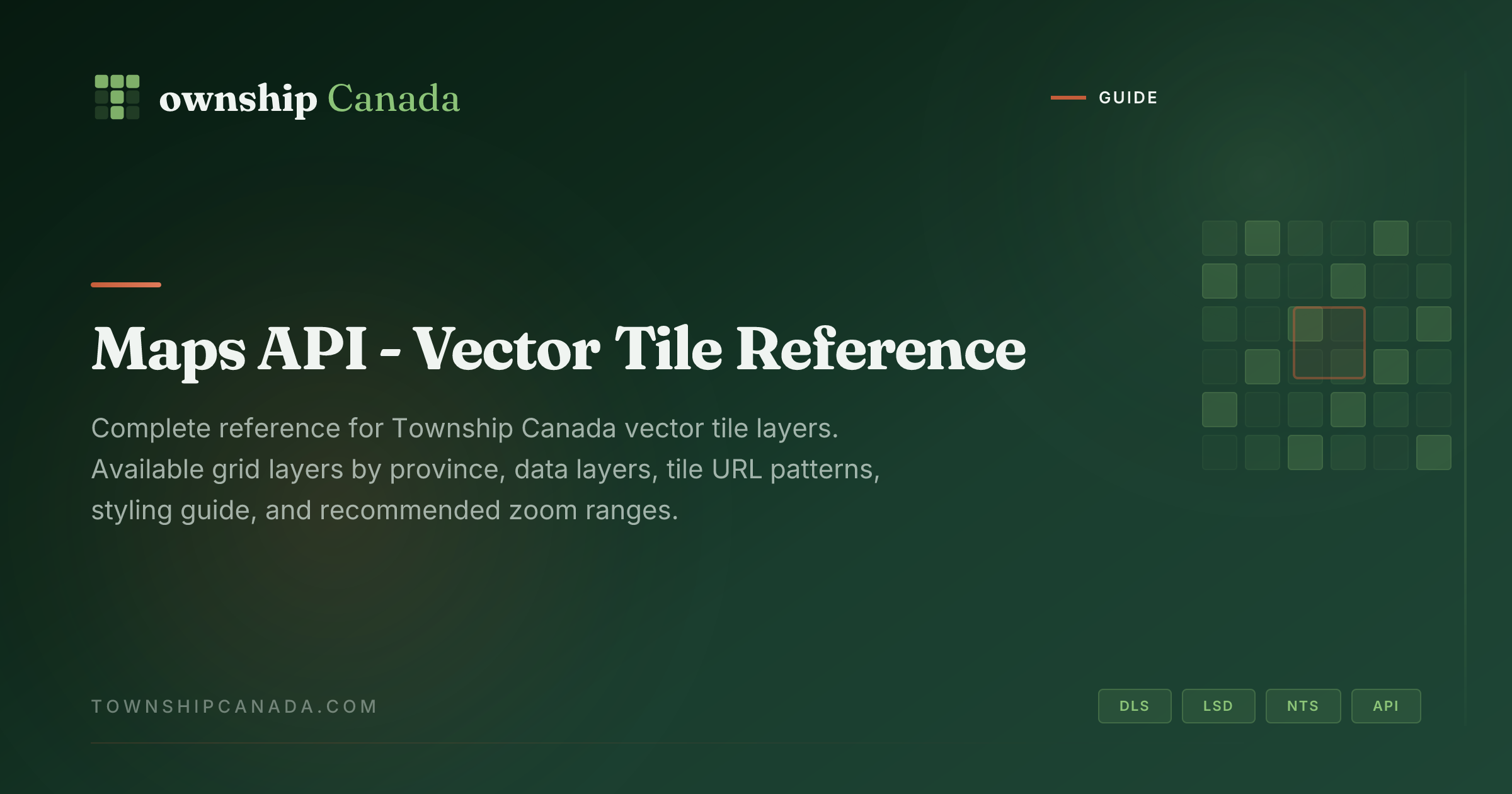 Maps API - Vector Tile Reference | Township Canada