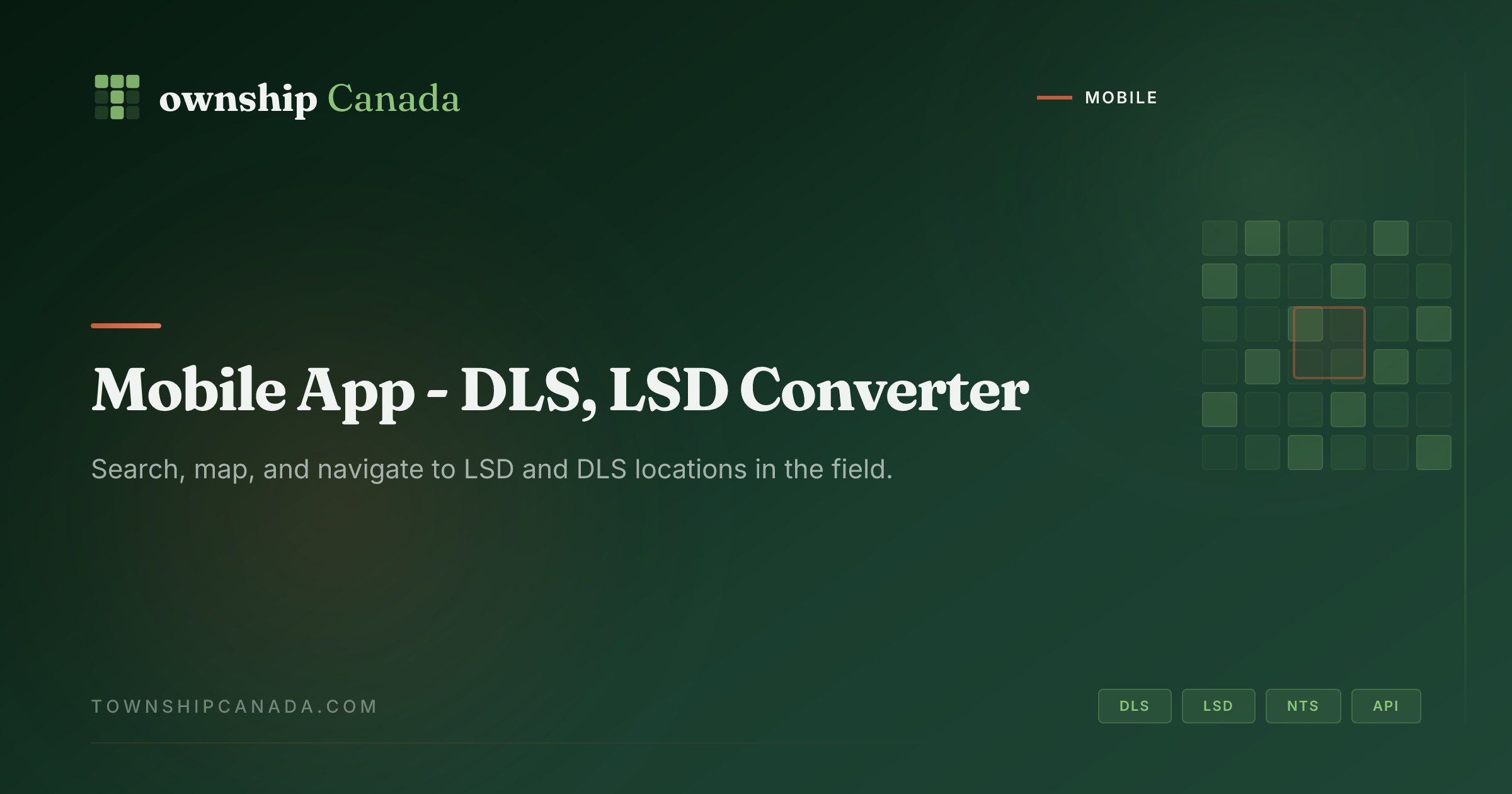 Mobile App - DLS, LSD Converter for Android & iOS | Township Canada ...