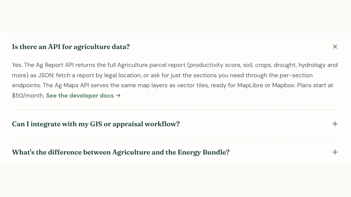 Ag API and Energy API: Where to Find Them and What They Return